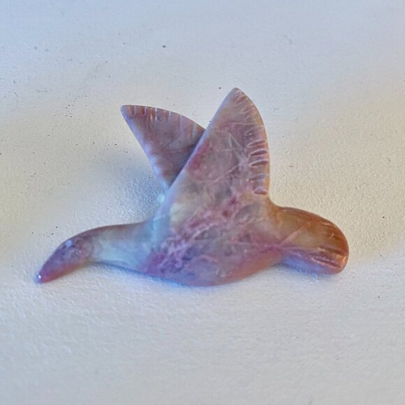 Rhodonite Dove Brooches - Picture 3 of 6